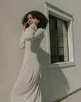 Neutral Full Coverage Long Swimsuit Coverup for Women