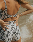 Full Coverage One Piece Swimsuit with Shorts