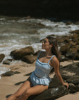 Full Coverage Blue Bikini Top