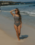 Full Coverage Longline One Shoulder Bikini Top
