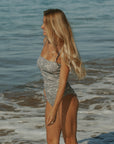 Modest Neutral Floral Tube Top Tankini