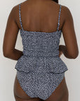 Stella High Waisted Bottoms | Black Floral Tankini Bottoms