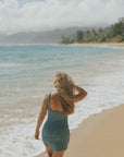 Scoop Back Modest Cute Full Coverage Swim Dress