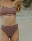 Cute Full Coverage High Waisted Bikini for Teens