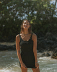Scoop Neck Floral Swim Dress