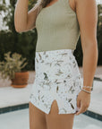 Jasmine Swim Skirt | Floral High Waisted Swim Skirt