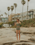 High Waisted Full Coverage Boy Short Bikini