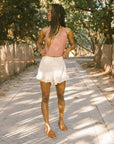 Women's high waisted swim shorts