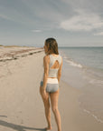 Women's high waisted bikini bottoms.