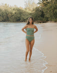 Cute modest textured tankini top