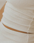 Cute modest white tankini