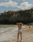Floral Swim Bodysuit for women with shorts