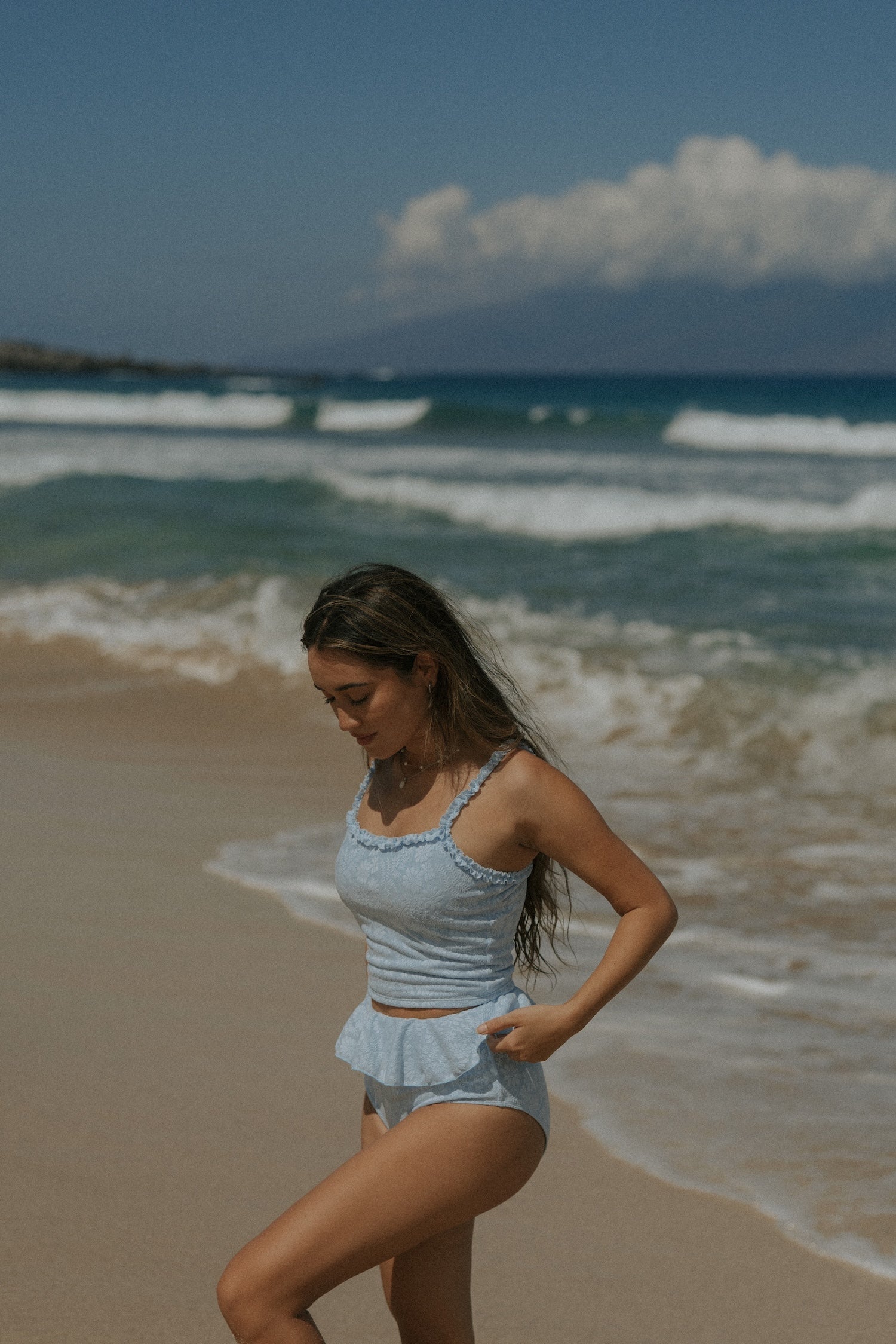 High Waisted peplum Bikini bottoms