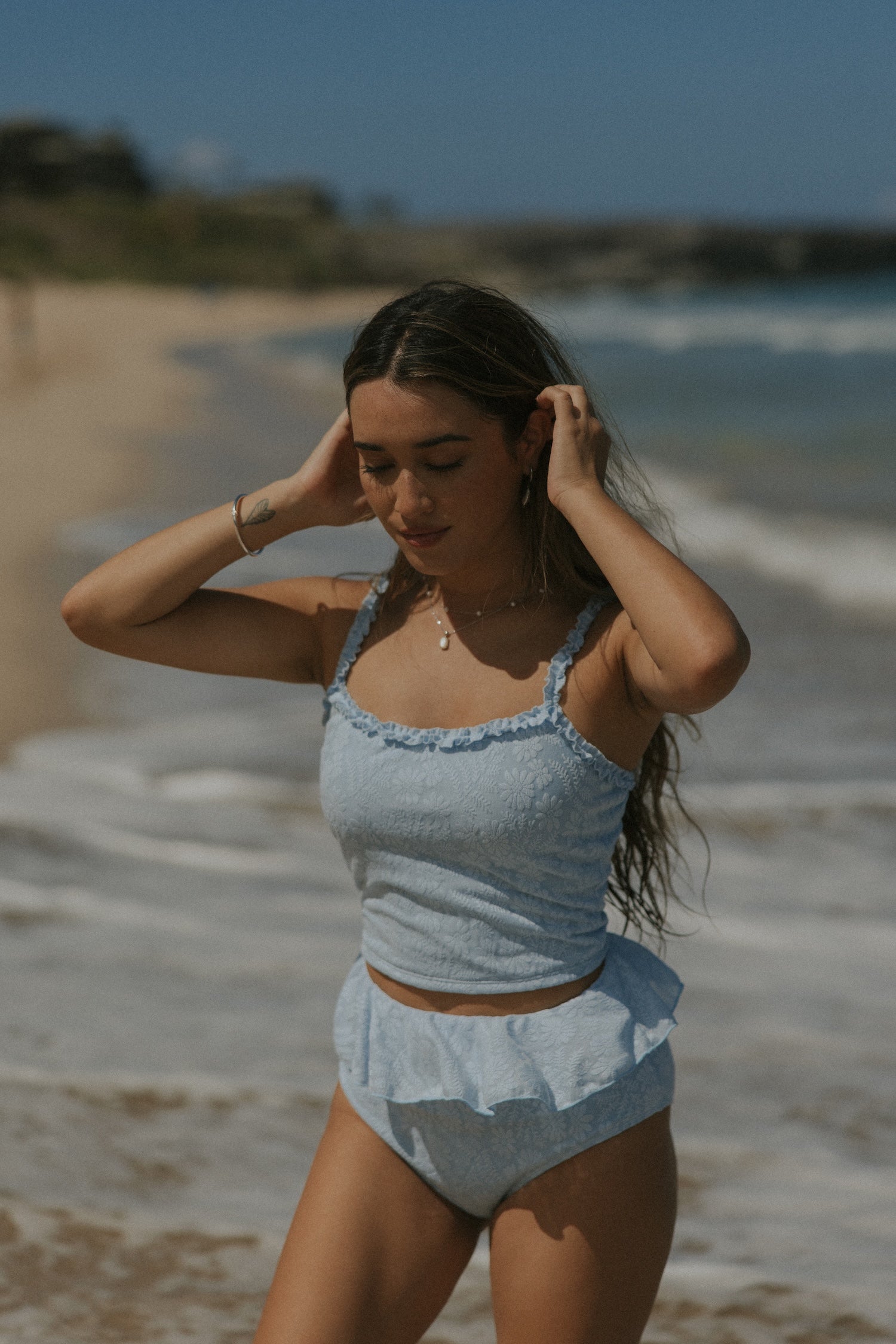 cute peplum high waisted swim bottoms
