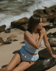 full coverage peplum swim bottoms