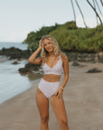 Pale pink floral bikini bottoms