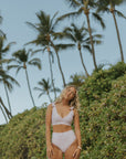 High Waisted Cute V Neck Bikini