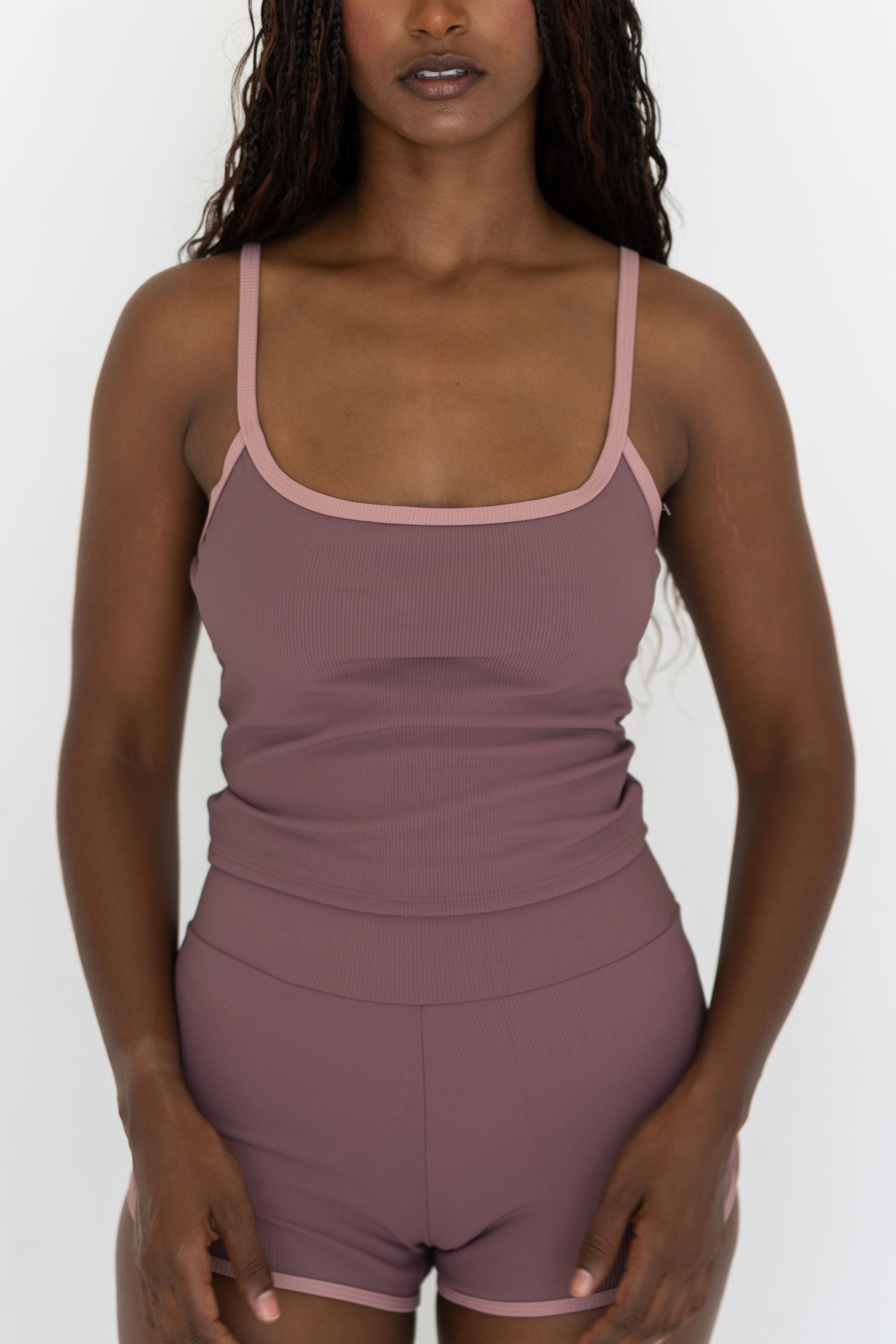 Breeze Top | Ribbed Scoop Neck Tankini Top