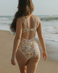 Floral Cute Modest One Piece Bathing Suit