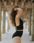 sexy black bikini bottoms good booty coverage