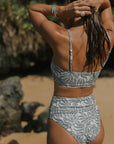 Floral Cute Straight Neckline Tummy Control Bikini with Adjustable Straps