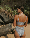 Full Coverage Straight Neckline Bikini with Adjustable Straps