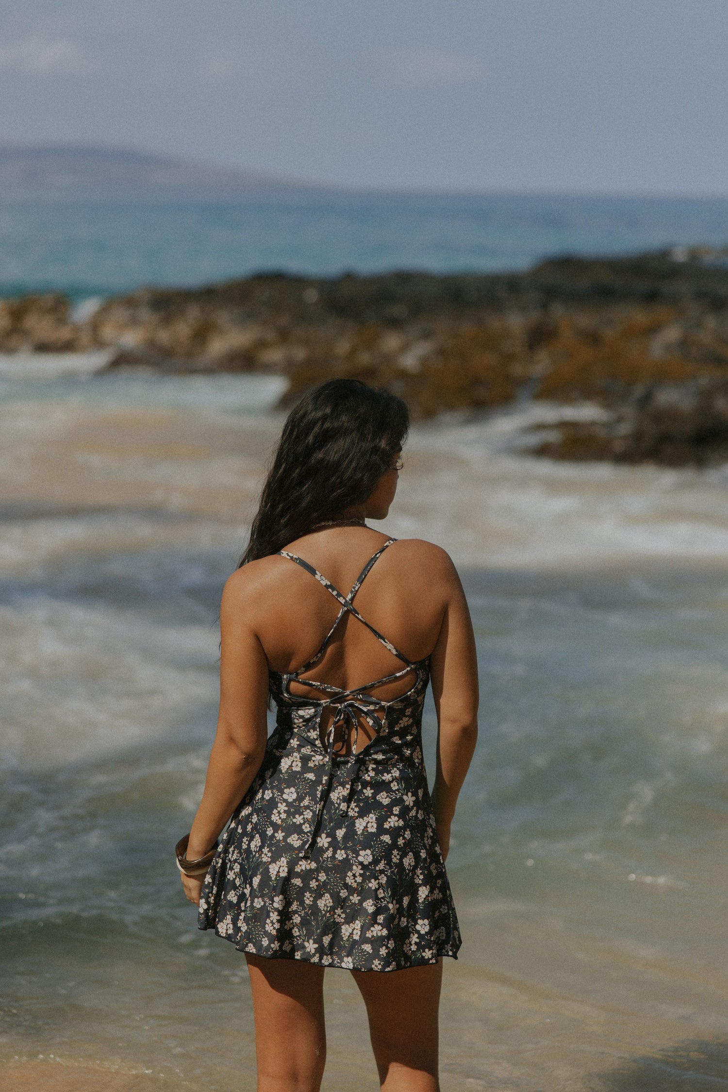 Full Coverage Floral Swim Dress