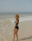 modest black bikini set for women flattering ruching