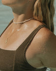 Modest Brown Neutral Textured Bikini Top