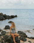 Black and White Fall Gingham One Piece Swimsuit Fall Resort