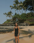 Modest Black One Piece Swim Dress