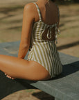 Cute Modest One Piece Swimsuit with Open Back