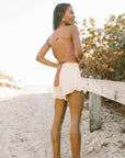 Women's high waisted swim shorts 