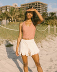 Women's high waisted swims horts 