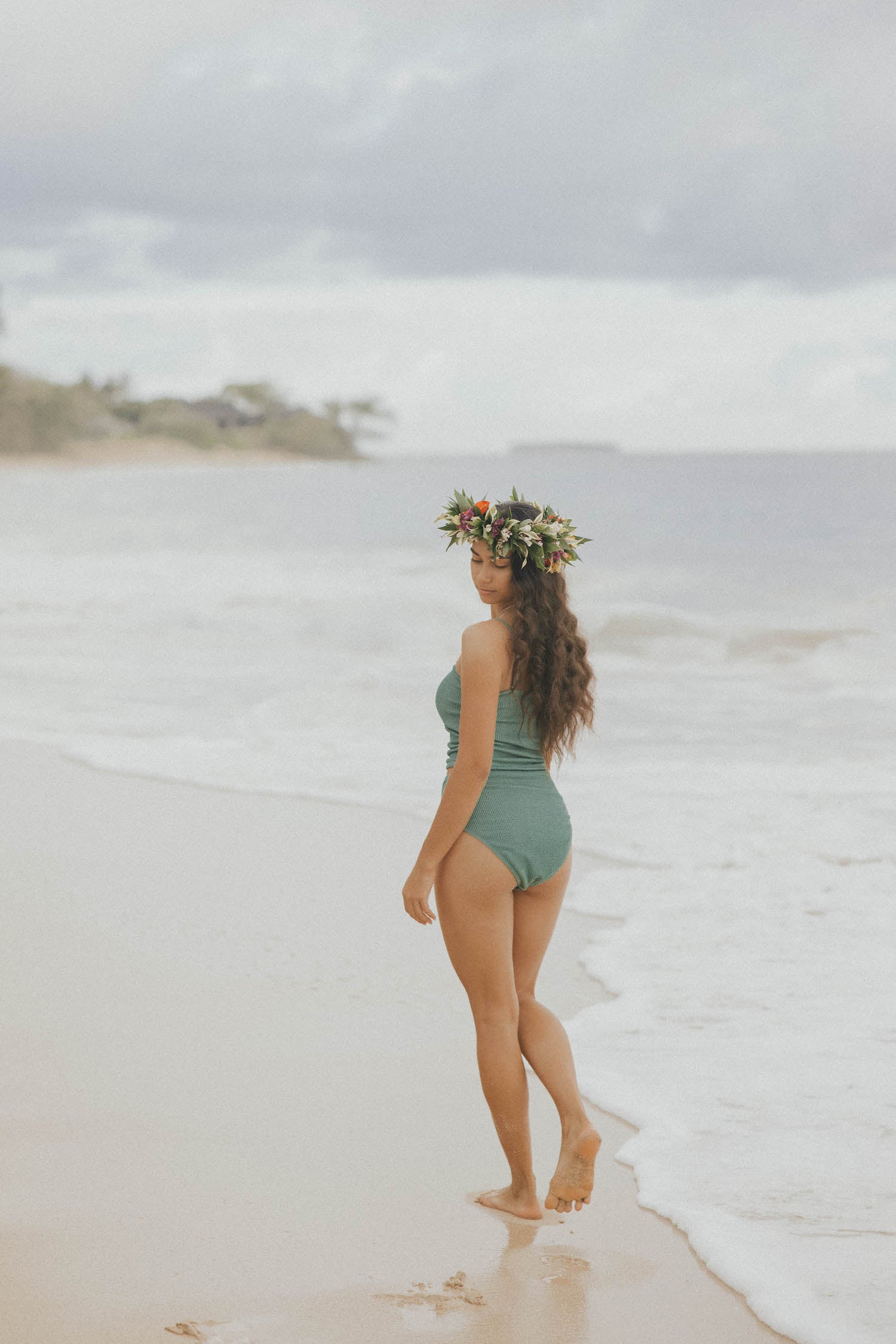 high waisted textured bikini bottoms
